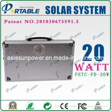 20W Portable Small Solar Electric Power Supply System (PETC-FDXT-20W)